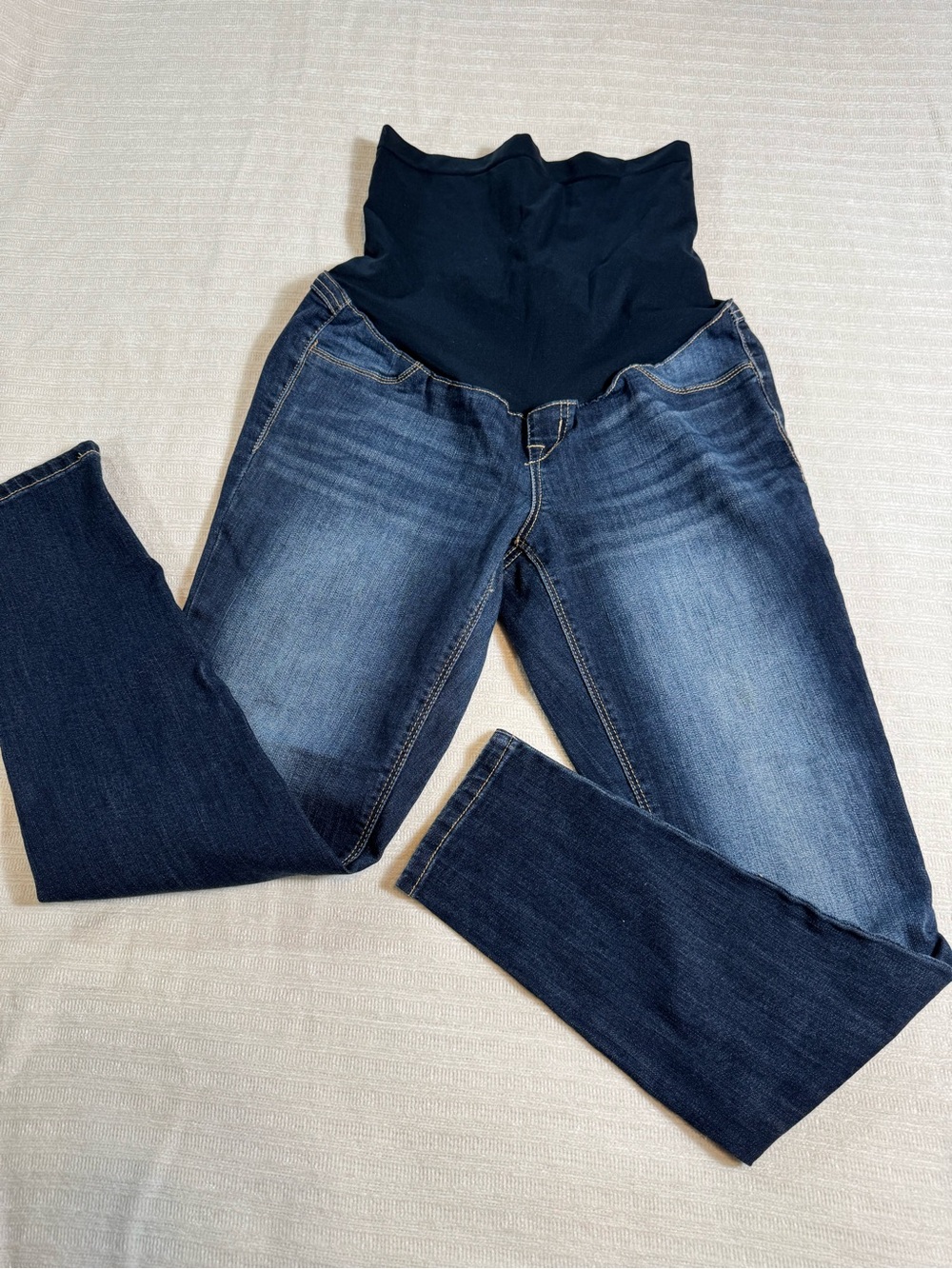 1822 Denim Maternity Stretch Panel Dark Wash Jeans - Unbranded